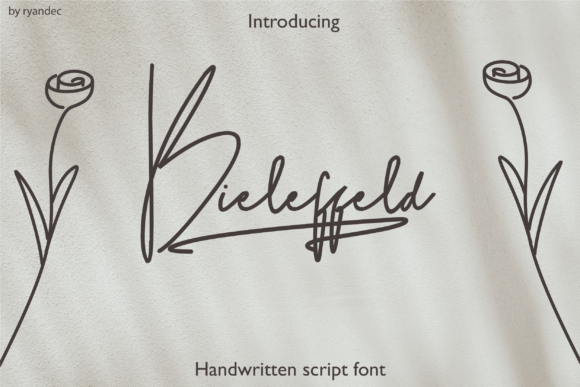 Bieleffed Script: A Slim & Delicate Handwritten Font