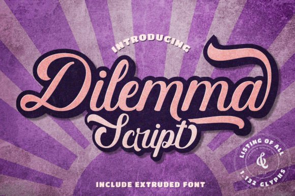 Dilemma Script: A Vintage Bold Script for Modern Brands