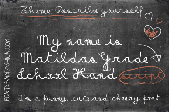 Matilda's Grade School Hand Script: A Font with Chalky Charm